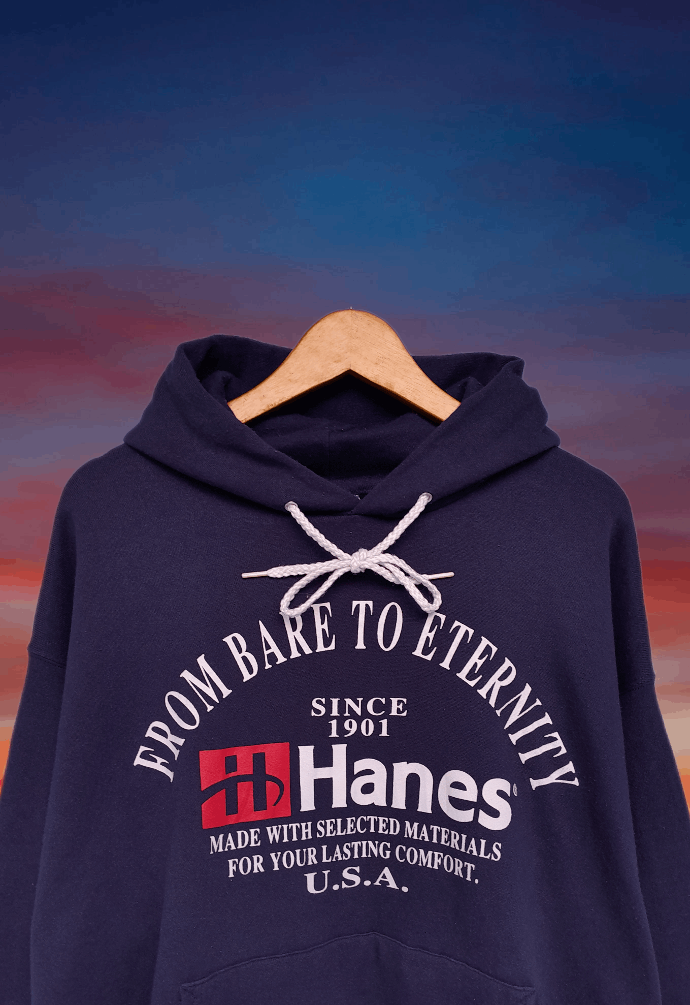Hanes × Rap Tees × Vintage Vintage 90s Hanes from bare to eternity hoodie Size US XL / EU 56 / 4 - 3 Thumbnail