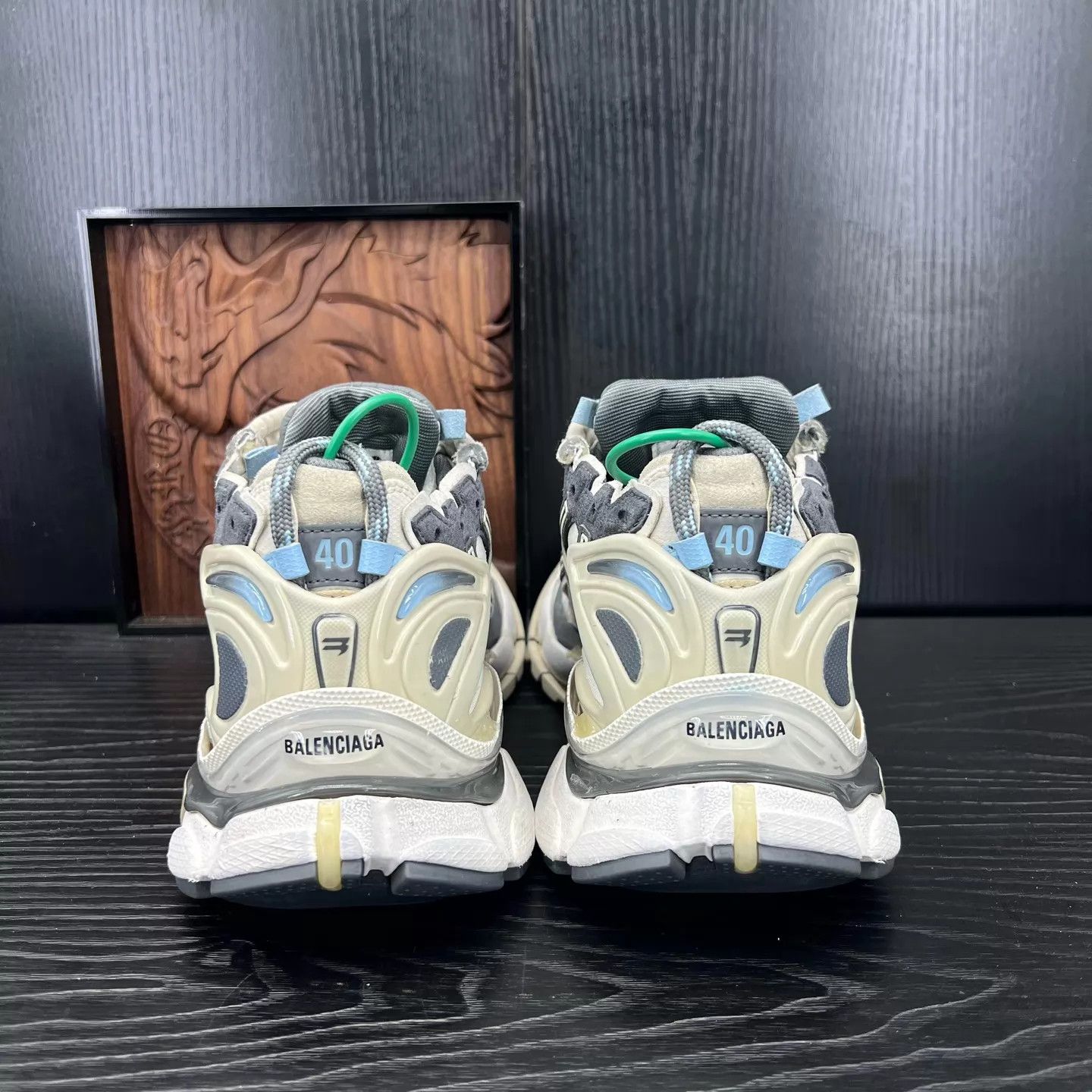 Balenciaga Balenciaga Runner Black/White/Gray 40 New OG Box Size US 7 / EU 40 - 3 Thumbnail