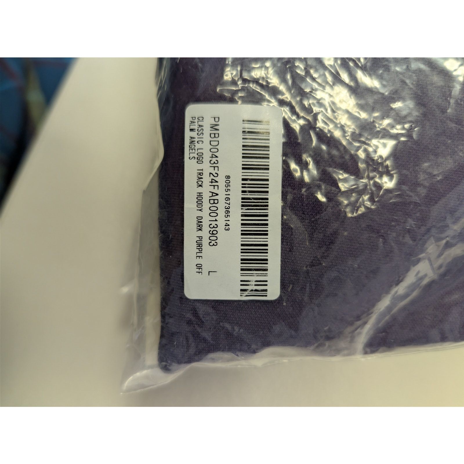 Palm Angels o1rshd1 Classic Logo Track Hoodie in Dark Purple / Off-White Size US L / EU 52-54 / 3 - 23 Thumbnail