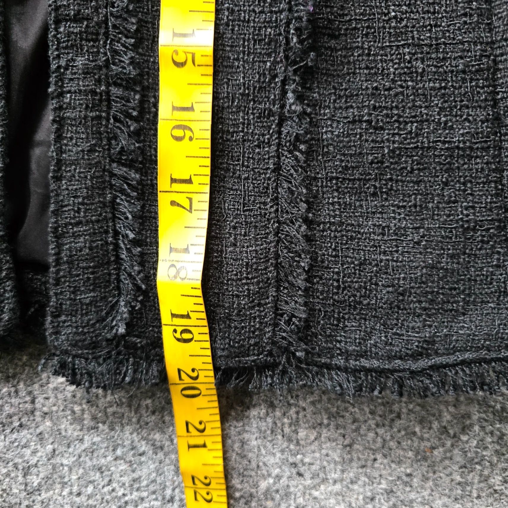Banana Republic Banana Republic Jacket Womens Size 4 Black Tweed Raw Hem Capsule Career Neutral Size S / US 4 / IT 40 - 6 Thumbnail
