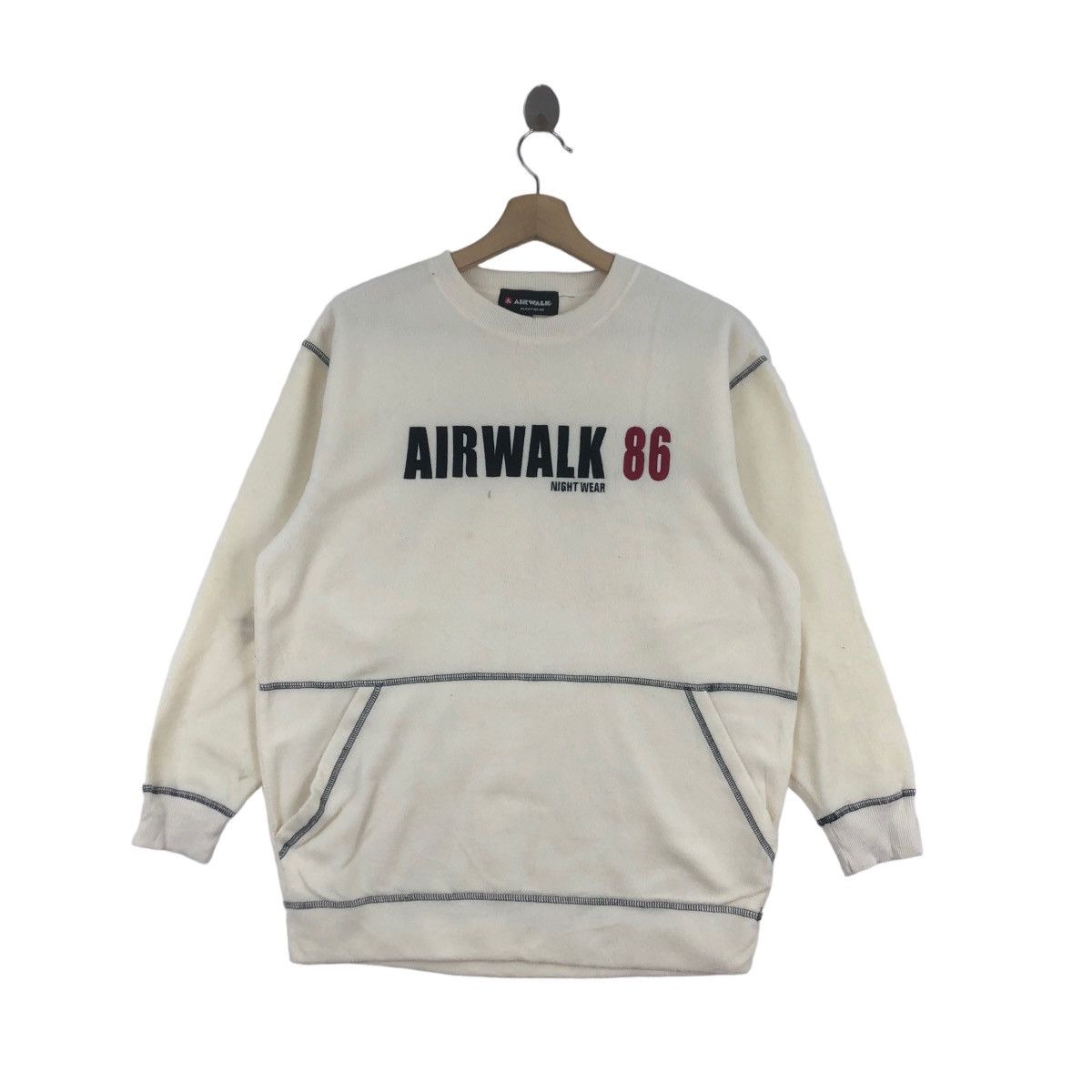 Vtg AIRWALK 1986 NIGHTWEAR Skate Graffiti Fleece Sweater