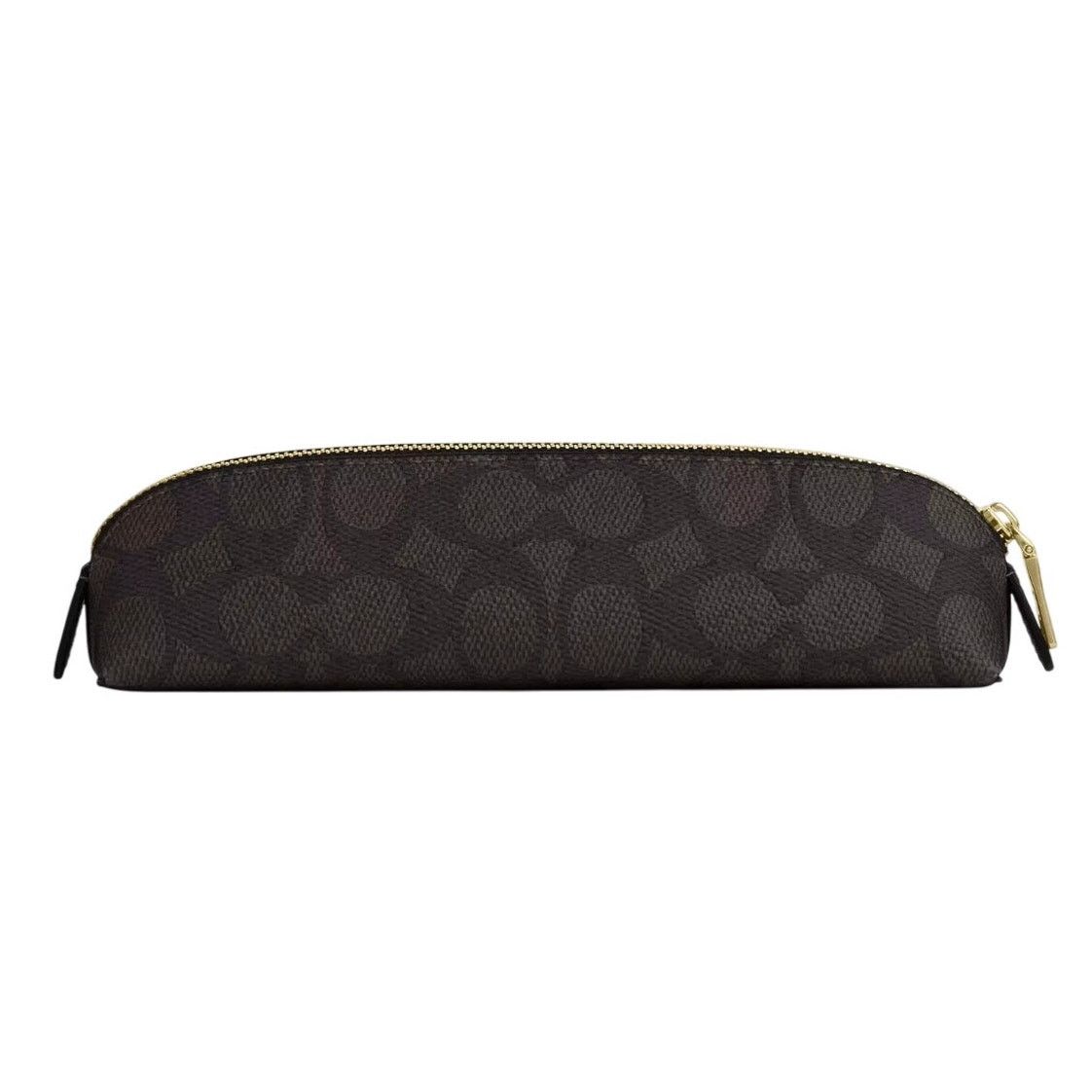 Coach Coach Pencil Case In Signature Canvas in Gold/Walnut/Black Size ONE SIZE - 1 Thumbnail