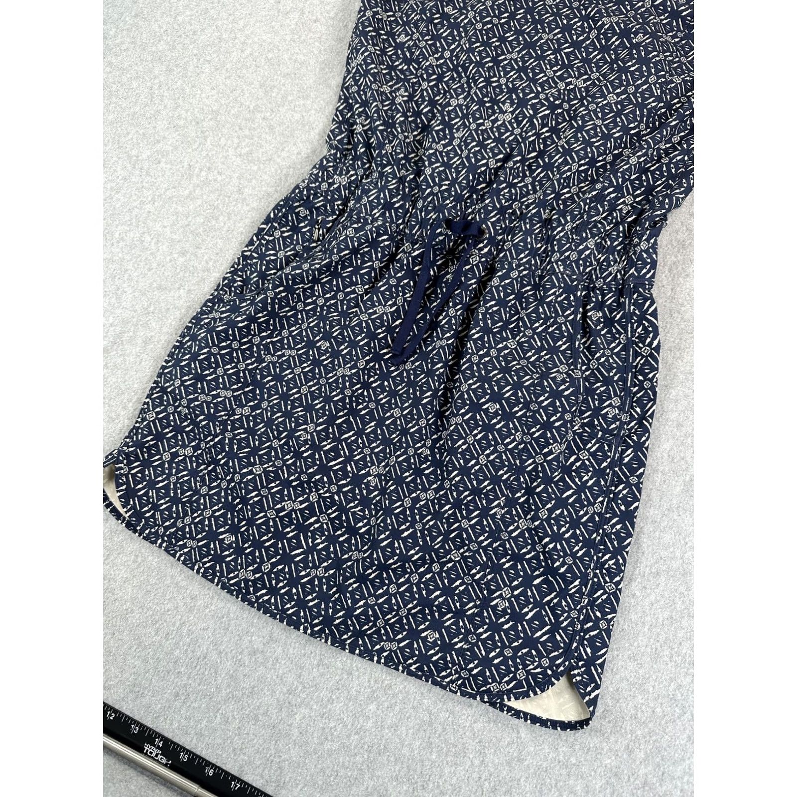 Patagonia Patagonia Dress Womens Small Blue Geometric Tank Sundress Pockets Drawstring Sleeveless Short Shirt? Size S / US 4 / IT 40 - 2 Thumbnail