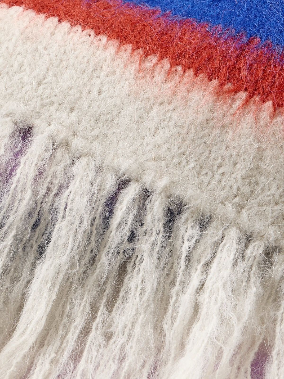 The Elder Statesman Peruvian Alpaca Thistle Vineyard Stripe Scarf Size ONE SIZE - 3 Thumbnail