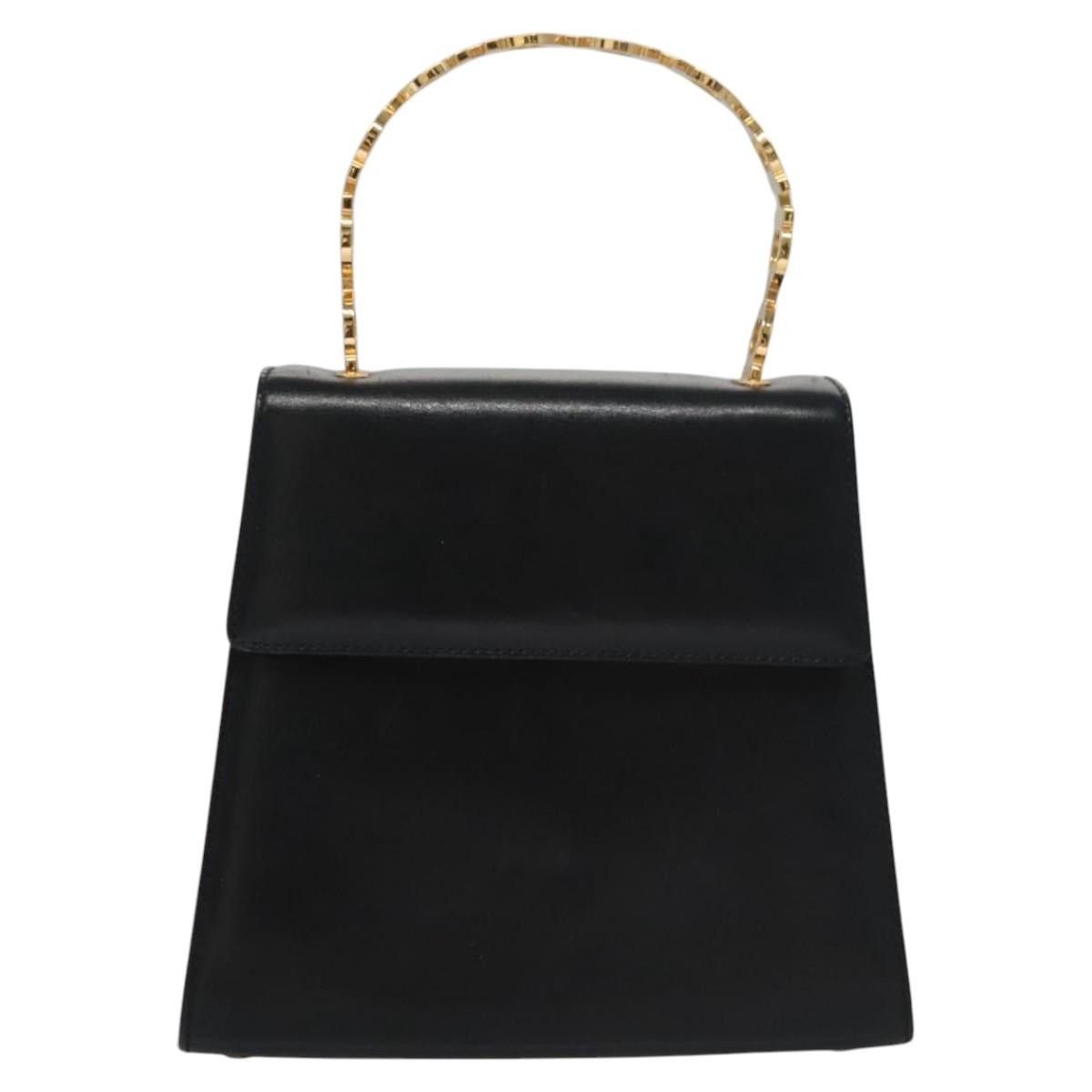 Salvatore Ferragamo Gancini Black Leather Handbag (Pre-Owned) Size ONE SIZE - 1 Thumbnail