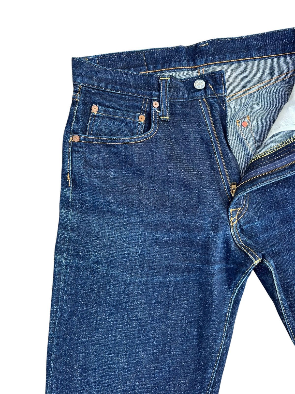 Denime × Japanese Brand Vintage DENIME Japan Fade Denim Selvedge Jeans Size US 29 - 6 Thumbnail