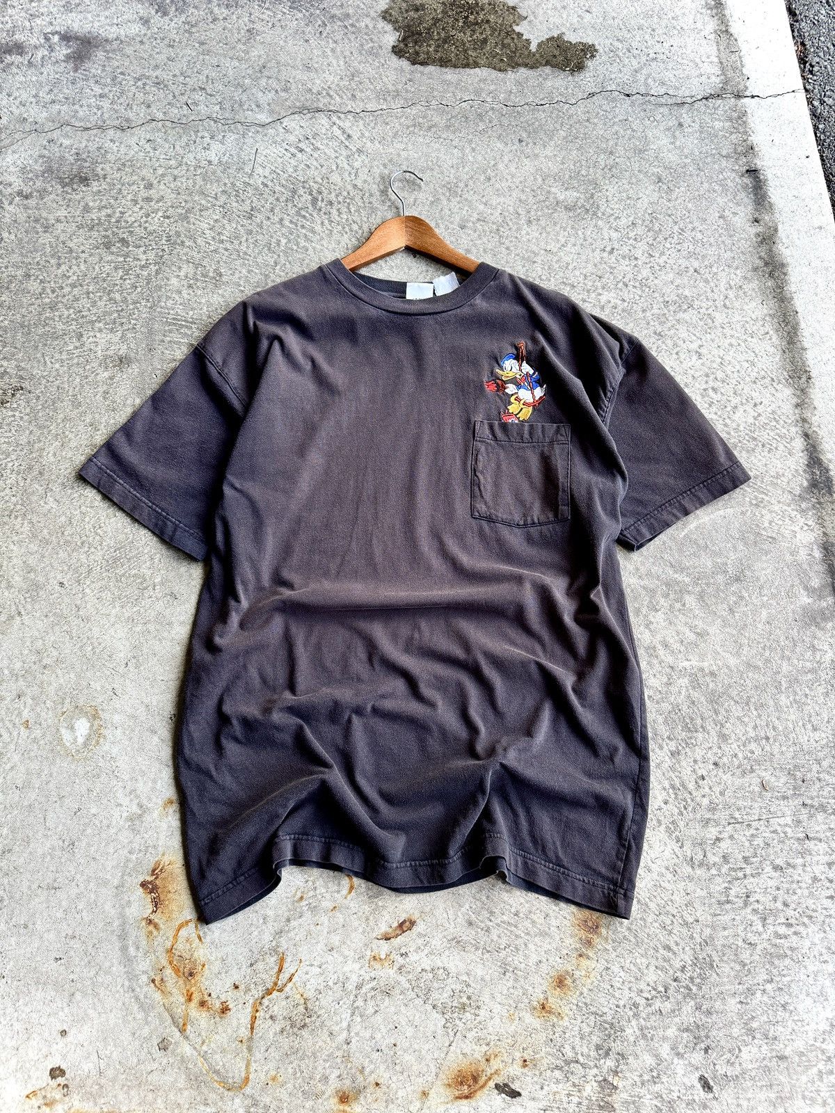Japanese Brand × Vintage Vintage single stitch 1990s Disney Donald Duck pocket tee Size US XL / EU 56 / 4 - 1 Thumbnail