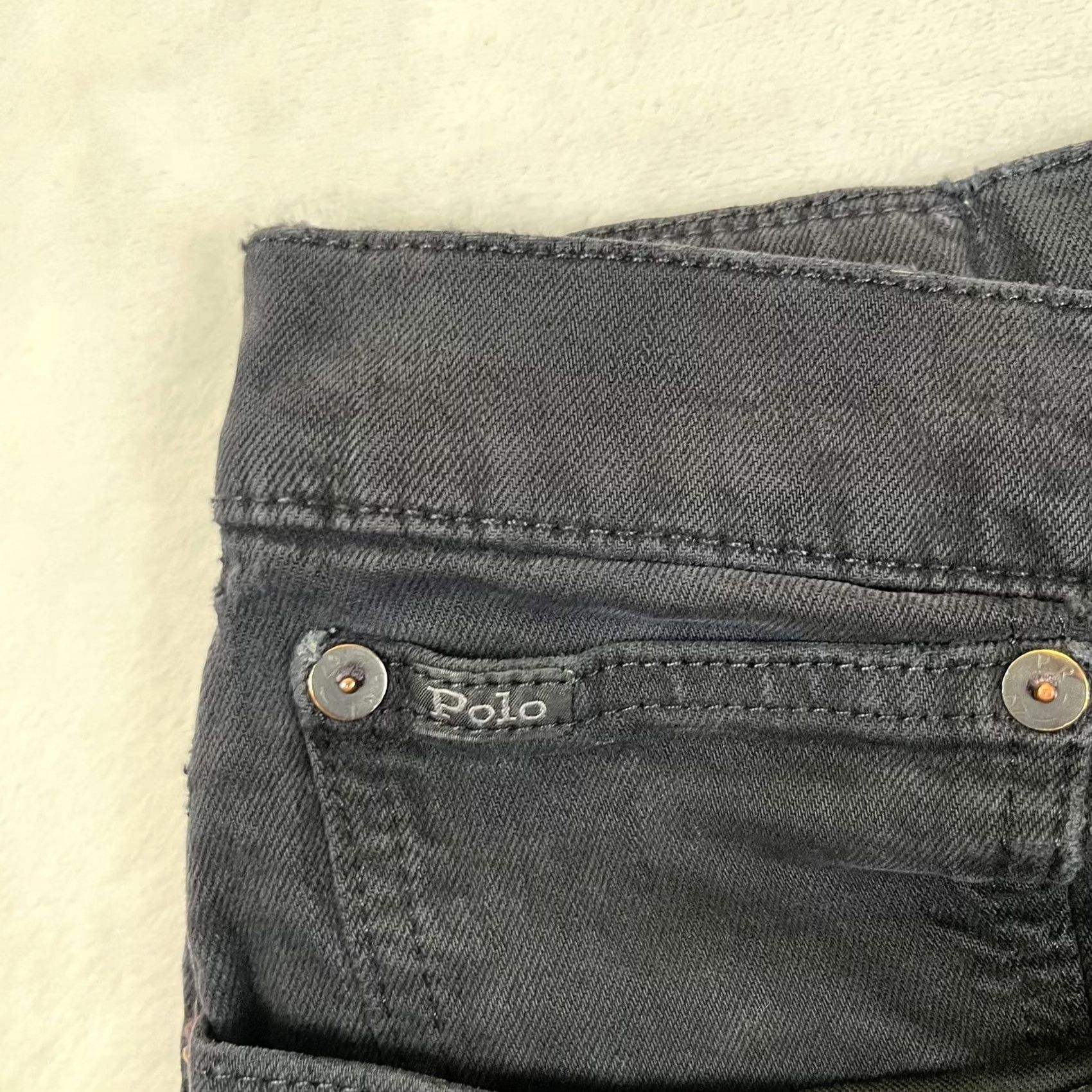Polo Ralph Lauren Polo Ralph Lauren Hampton Relaxed Straight Jeans Mens 36x34 Charcoal Wash Denim with Stretch 5-Pocket Logo Size US M / EU 48-50 / 2 - 5 Thumbnail