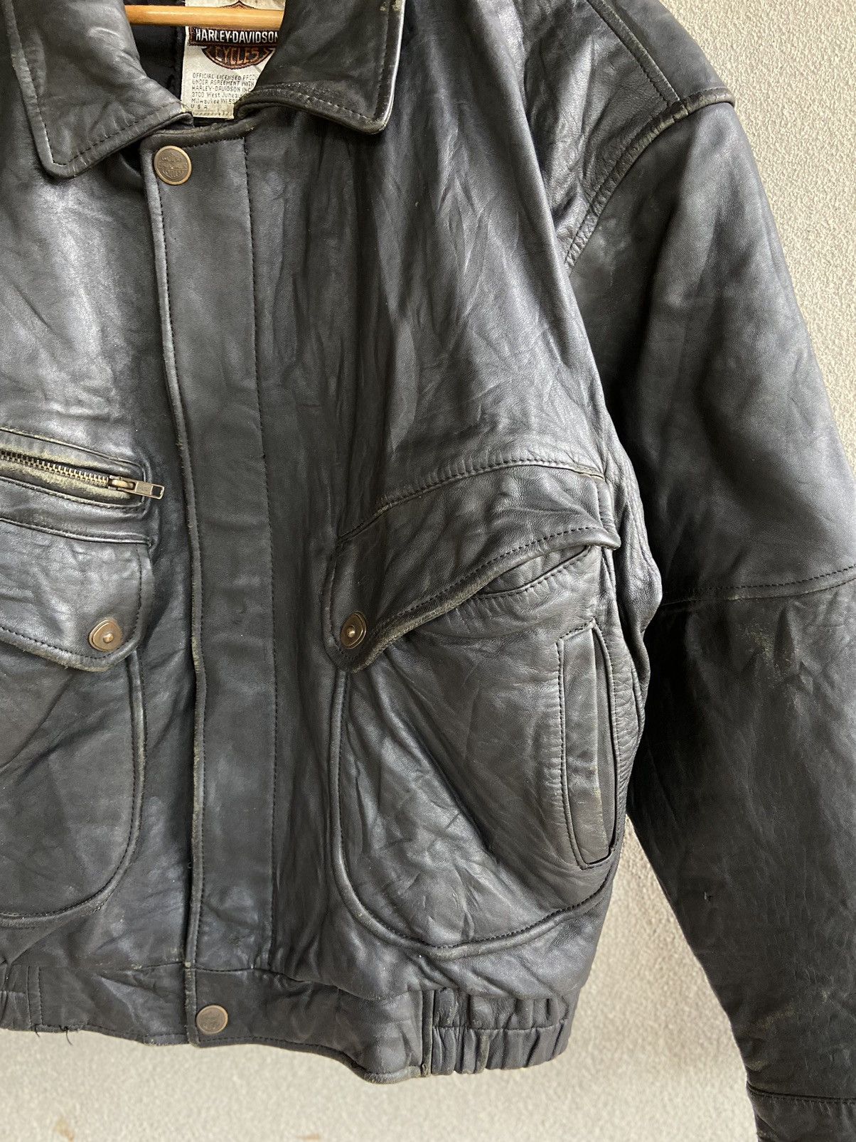 Harley Davidson Vintage Harley Davidson leather Biker Jacket Size US M / EU 48-50 / 2 - 5 Thumbnail