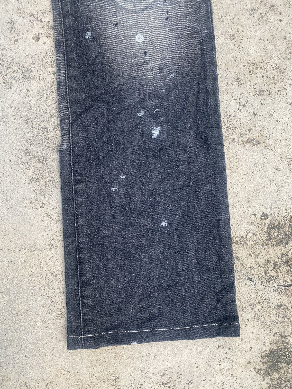 Japanese Brand Flare Jeans Semantic Distressed Boro Painted Bootcut Size US 32 / EU 48 - 5 Thumbnail