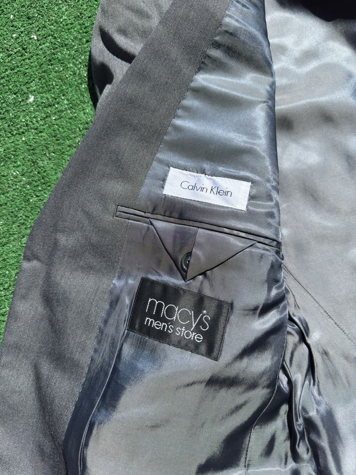 Calvin Klein Calvin Klein Grey Blazer Size 38S - 2 Thumbnail
