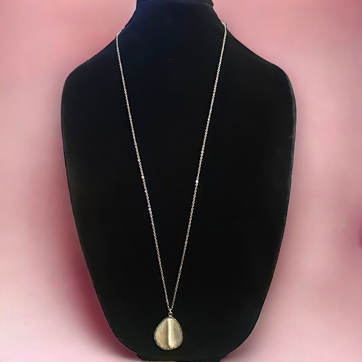 Loft Loft long silver tone quartz pendant necklace Size ONE SIZE - 2 Thumbnail