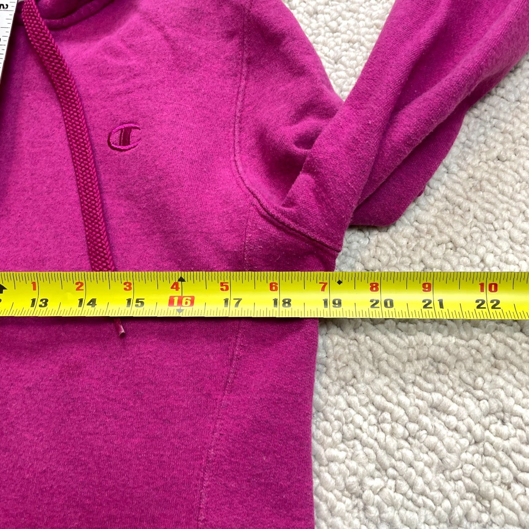 Champion VINTAGE Champion Hoodie Sweatshirt Womens Medium Purple Full Zip Eco Pockets Soft Logo Size M / US 6-8 / IT 42-44 - 7 Thumbnail