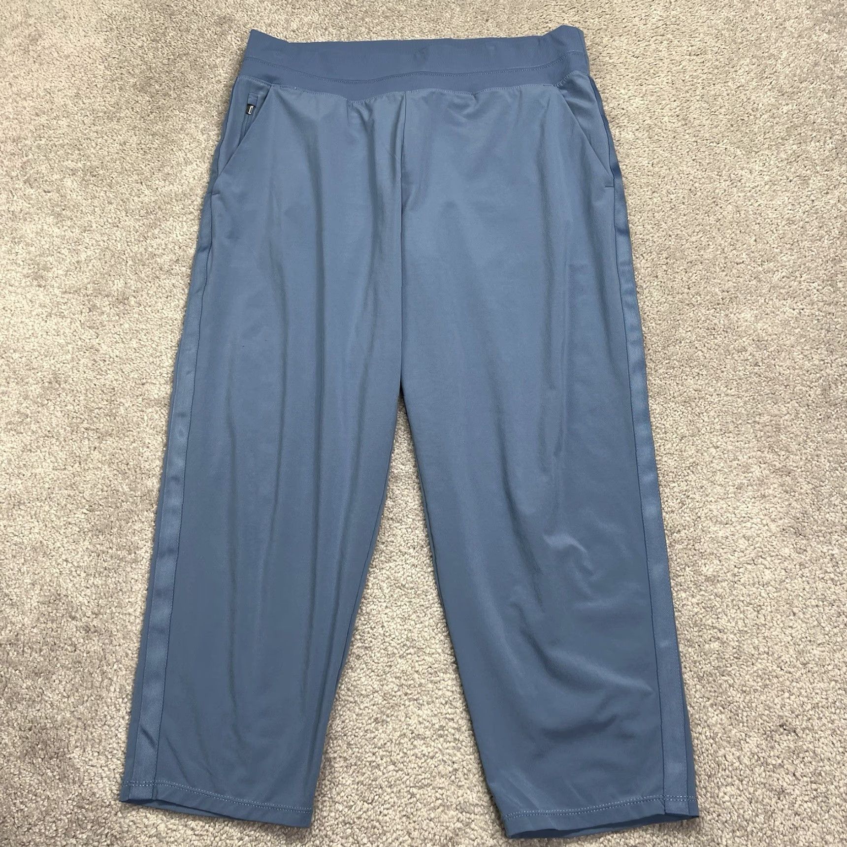 Athleta Athleta Nolita Slim Tapered Crop Pants 16 (34x24) Blue Stretch Pockets Casual Size 38" / US 16 / IT 52 - 2 Thumbnail