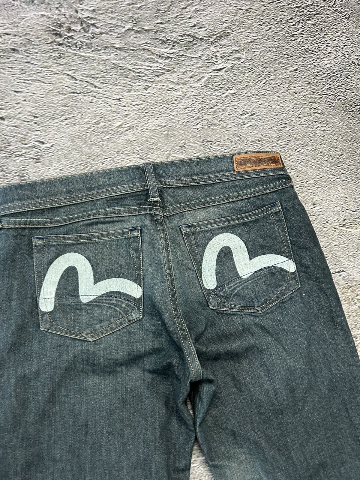 Evisu Evisu x Puma vintage navy green jeans seagulls distressed Size US 30 / EU 46 - 2 Thumbnail