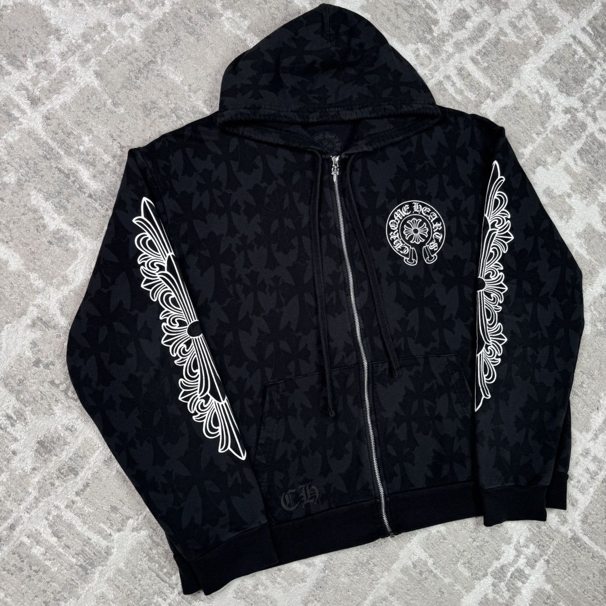 Chrome Hearts Cemetery monogram scroll zip up hoodie Size US L / EU 52-54 / 3 - 1 Thumbnail
