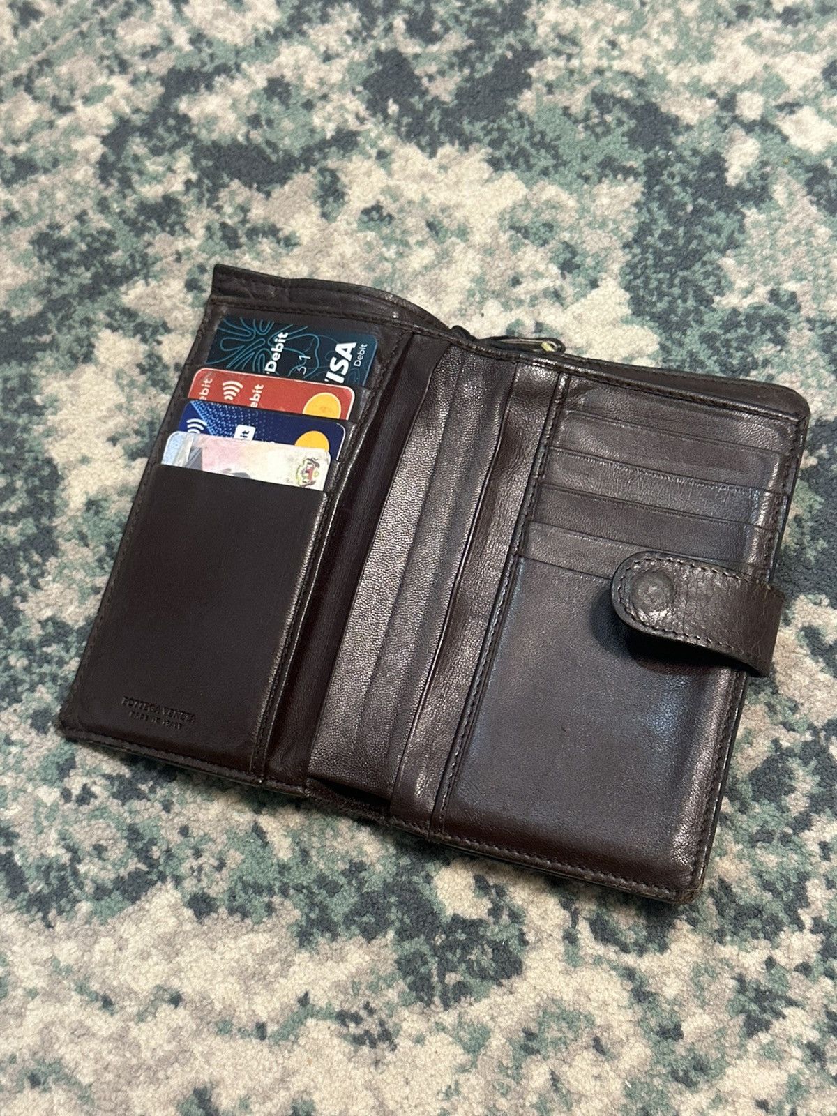 Bottega Veneta Bottega Veneta Intrecciato Brown Leather Zipper Wallet Size ONE SIZE - 10 Thumbnail