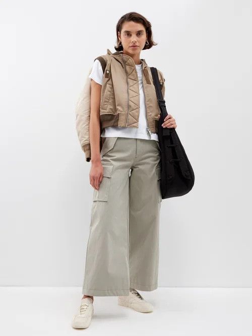 Sacai o1s22i1n0924 Peach Skin Technical Cargo Pant in Grey Size 30" / US 8 / IT 44 - 2 Thumbnail
