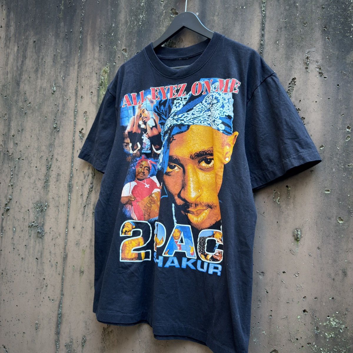 Rap Tees 2Pac Tupac black graphic tee single stitch xl faded Size US XL / EU 56 / 4 - 3 Thumbnail