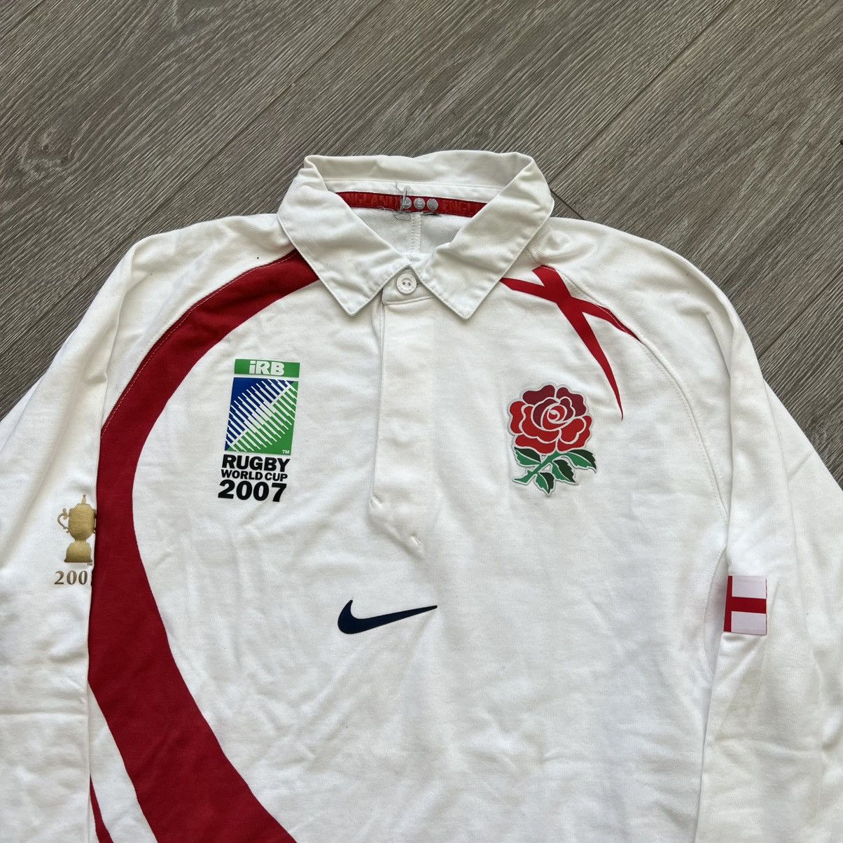 Nike Vintage Nike England Rugby World Cup Long Sleeve Jersey Size US XL / EU 56 / 4 - 2 Thumbnail