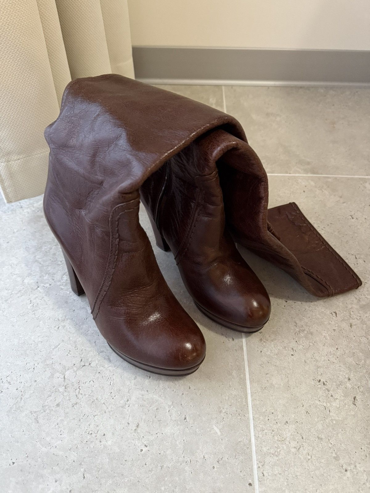 Prada Prada Leather Boots Brown Size US 8 / IT 38 - 3 Thumbnail