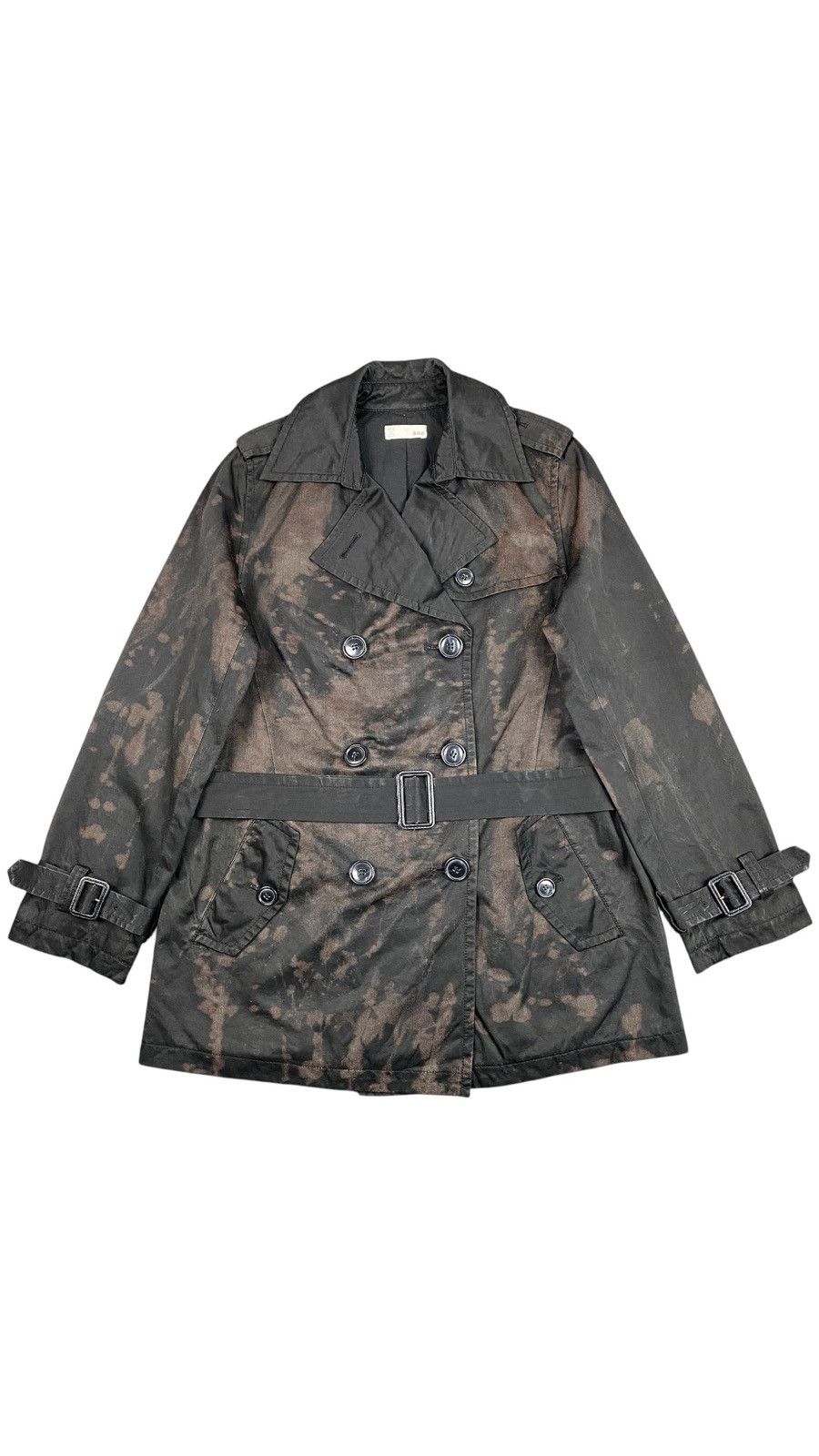 Japanese Brand Eap Bleach Belted Peacoat Jacket Size M / US 6-8 / IT 42-44 - 1 Thumbnail