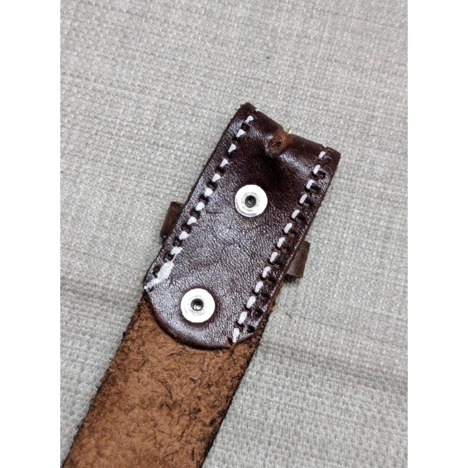 Vintage VINTAGE handcrafted western belt belt Men 34 brown floral leather cowhide buckle 1-3/8" width Size 34 - 5 Thumbnail