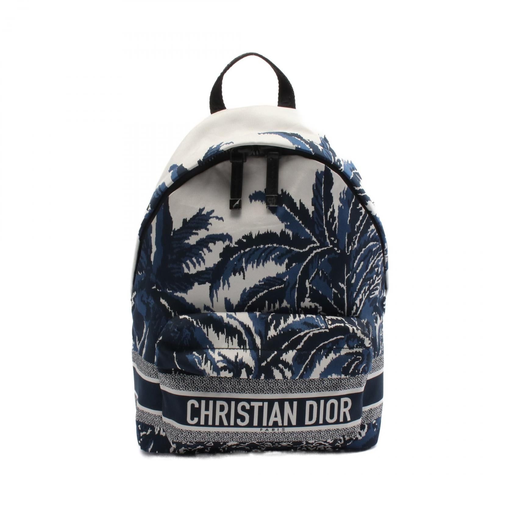 Dior Dior Dior Palms Backpack Rucksack Botanical Pattern Canvas Leather Navy White Black Size ONE SIZE - 1 Thumbnail