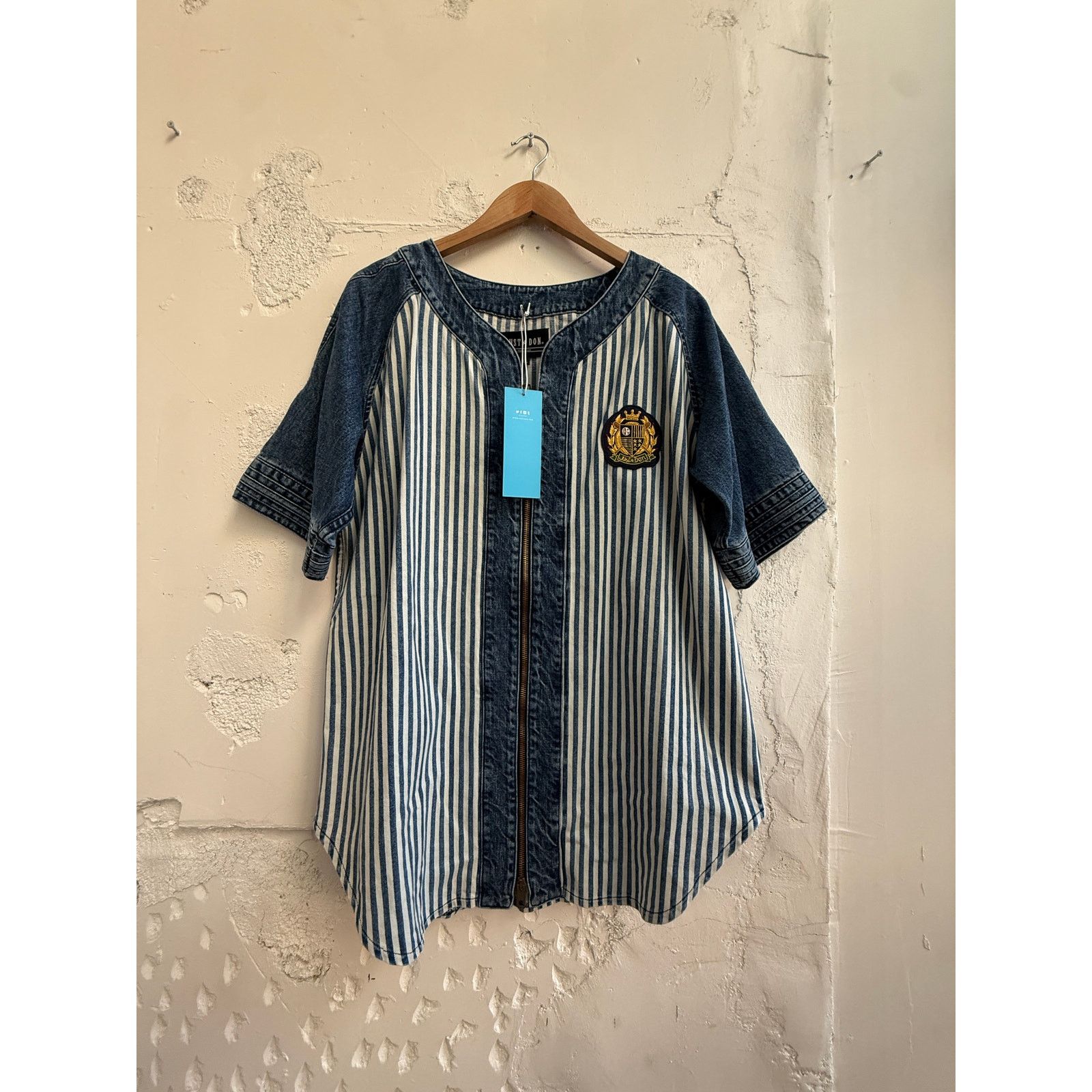 Just Don Just Don Denim Striped Baseball Jersey Size US XL / EU 56 / 4 - 1 Thumbnail