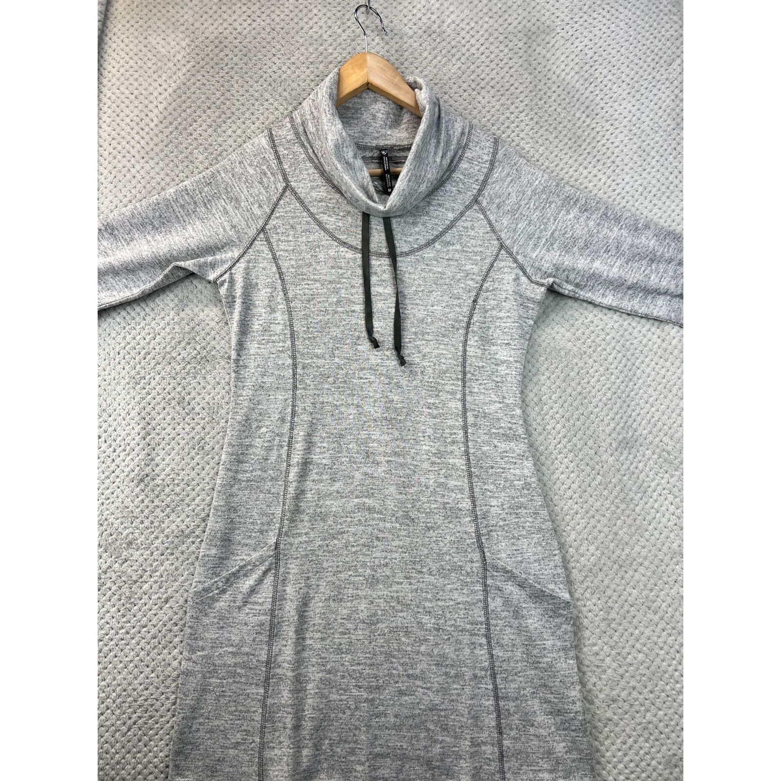 Kuhl Kuhl Womens Lea Dress Sweater XS Heather Gray Cowl Neck Size XS / US 0-2 / IT 36-38 - 8 Thumbnail