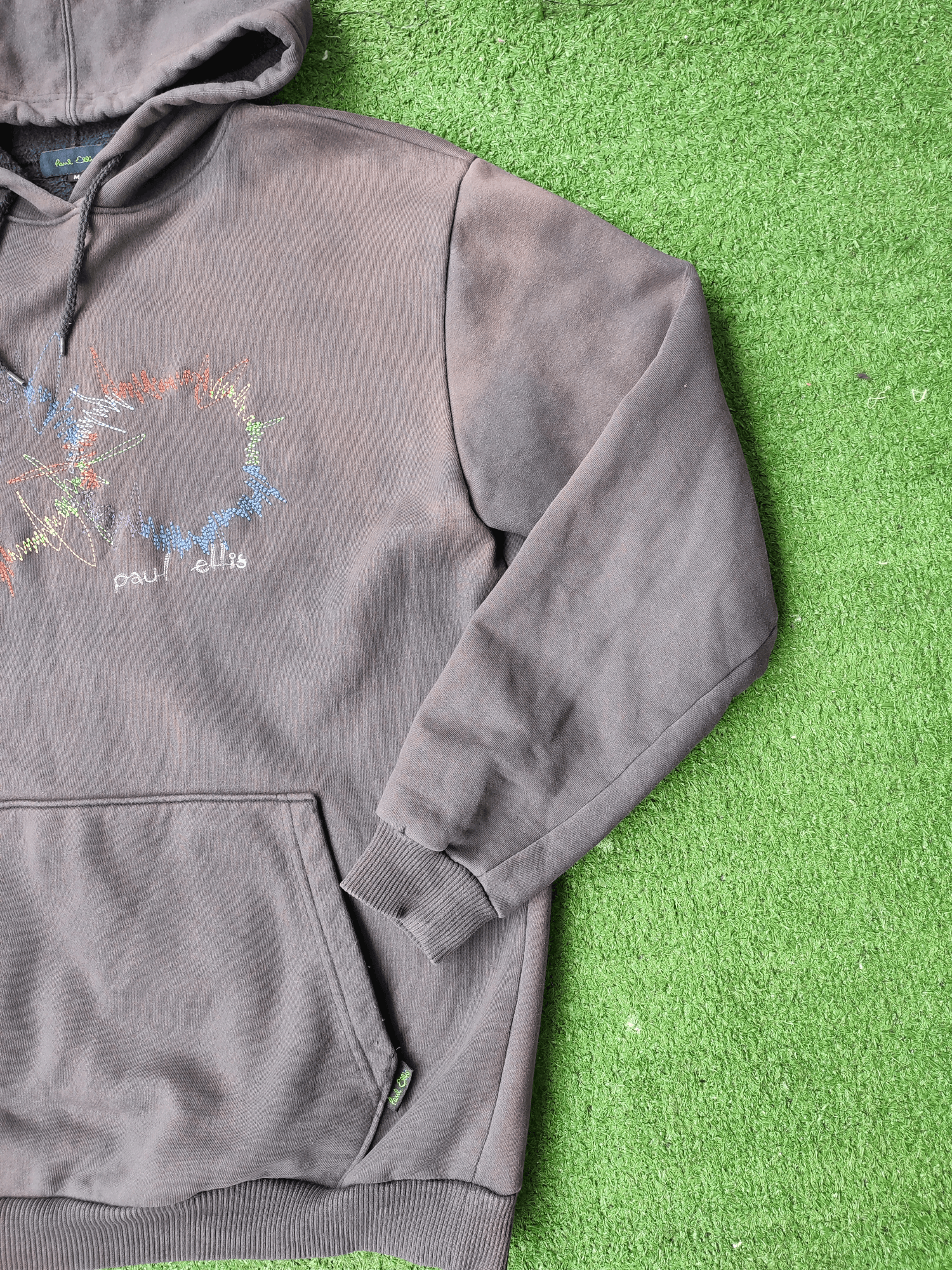 Japanese Brand Paul Ellis Iridescent Aspiration Sun Faded Hoodies Size US M / EU 48-50 / 2 - 3 Thumbnail