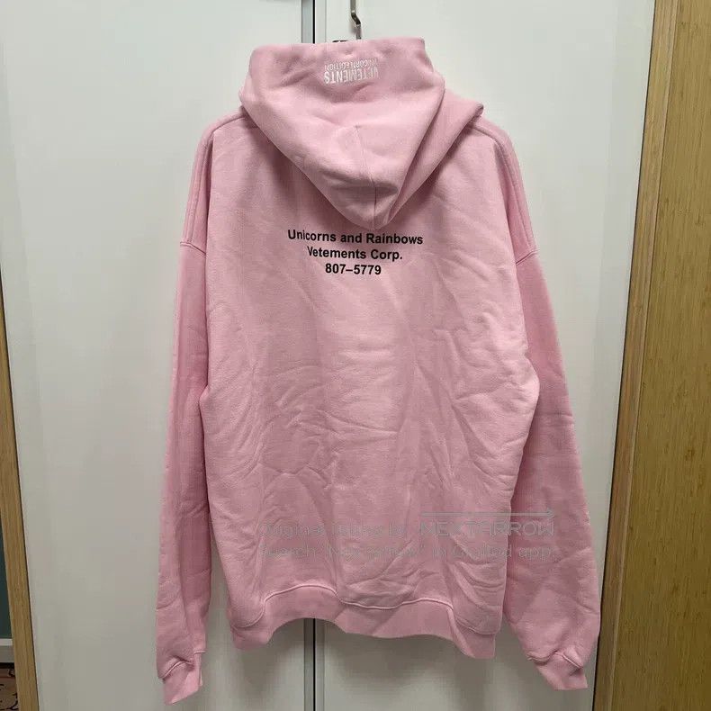 Vetements Vetements Pink Unicorn Hoodie Size US S / EU 44-46 / 1 - 4 Thumbnail