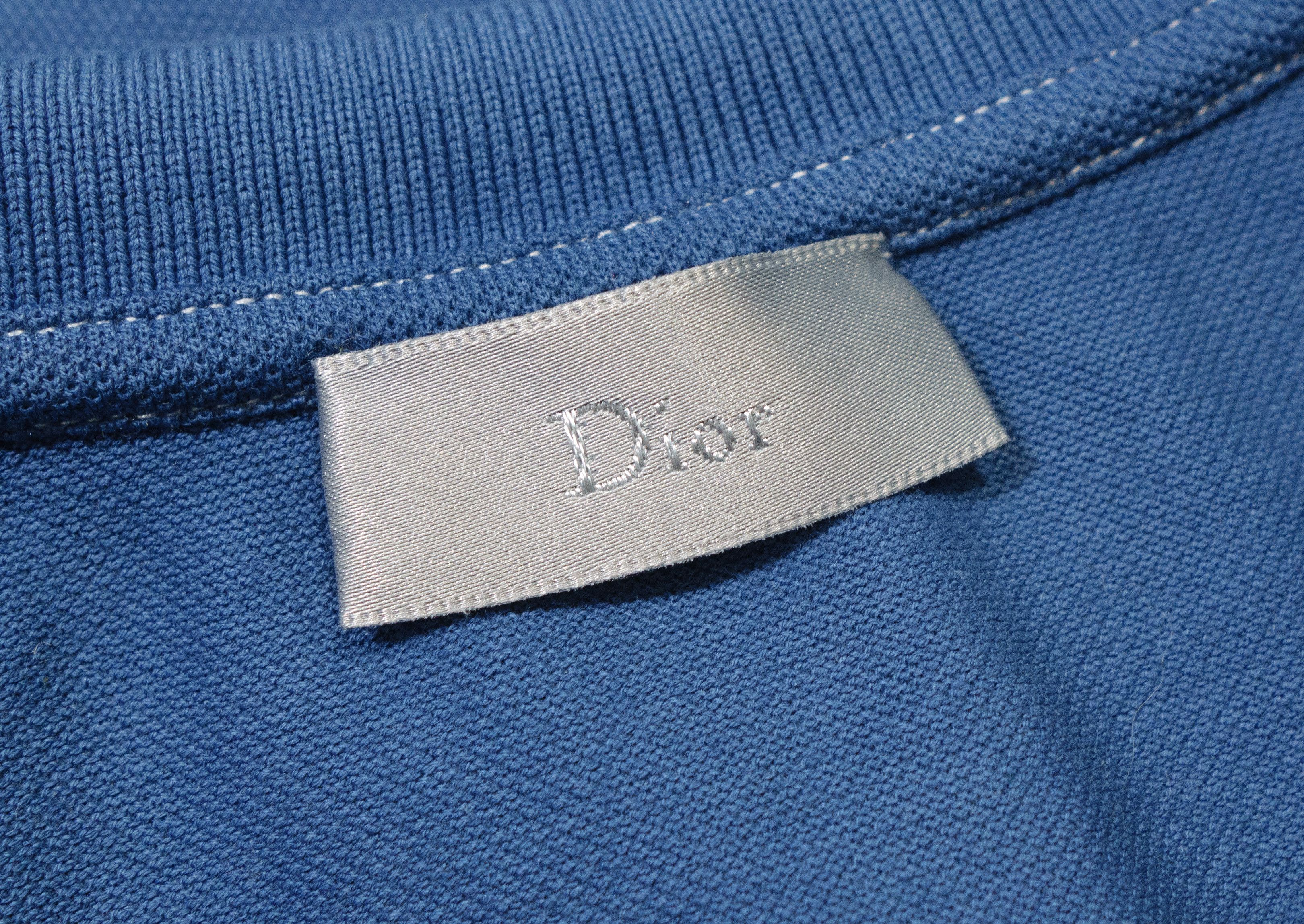 Dior Homme Blue Bee Polo Shirt Size US XL / EU 56 / 4 - 9 Thumbnail