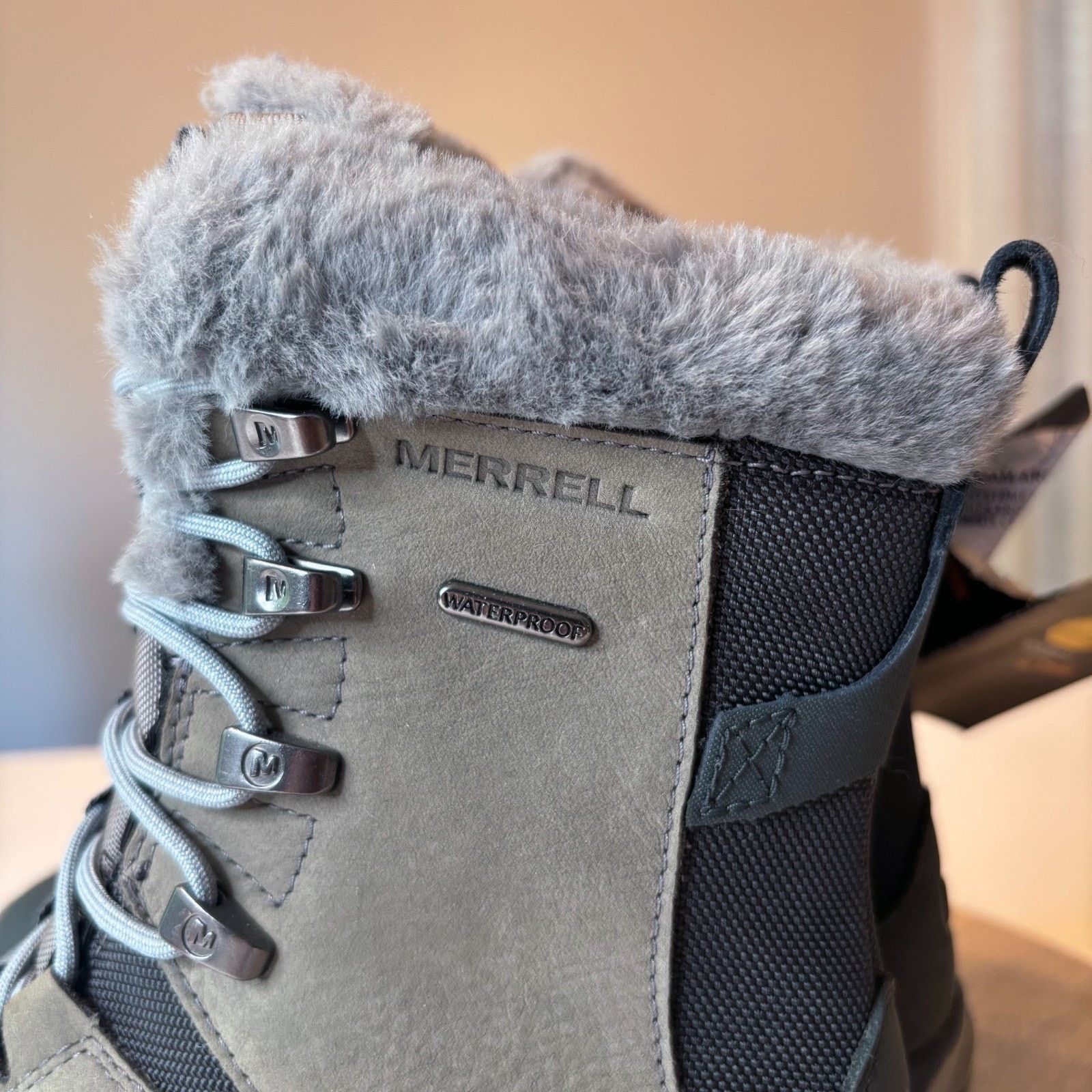 Merrell NEW Merrell Thermo Rhea Mid Gray Leather Snow Boots Size 6 Size US 6 / IT 36 - 6 Thumbnail