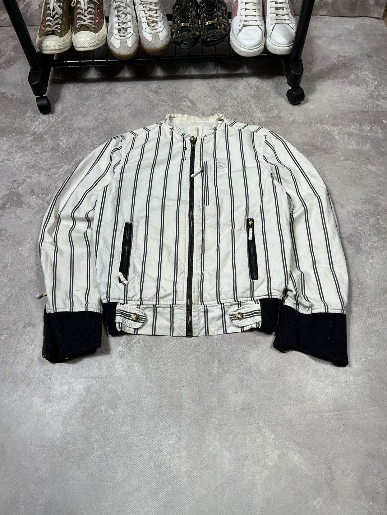 Diesel Vintage Diesel Distressed Ribbed Y2k Jacket Size US M / EU 48-50 / 2 - 2 Thumbnail