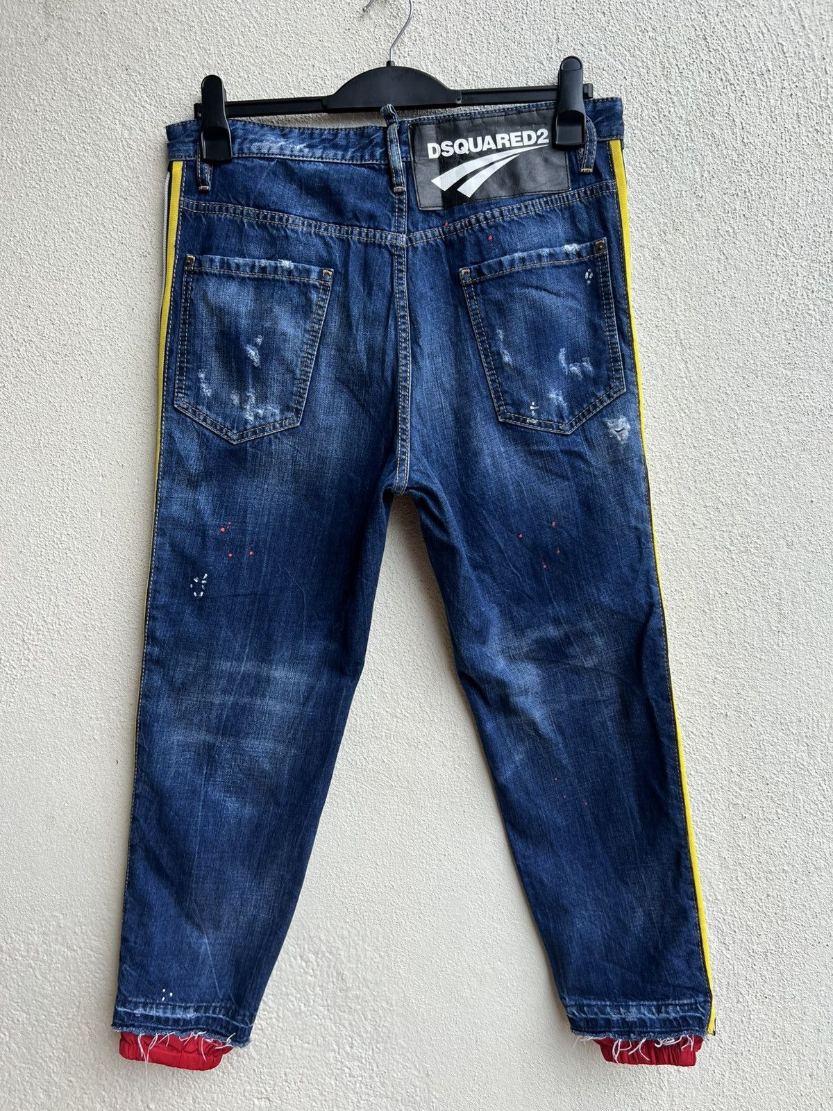Dsquared2 Dsquared2 Made in Italy Hybrid Denim Side Tape Jeans Size US 32 / EU 48 - 17 Thumbnail
