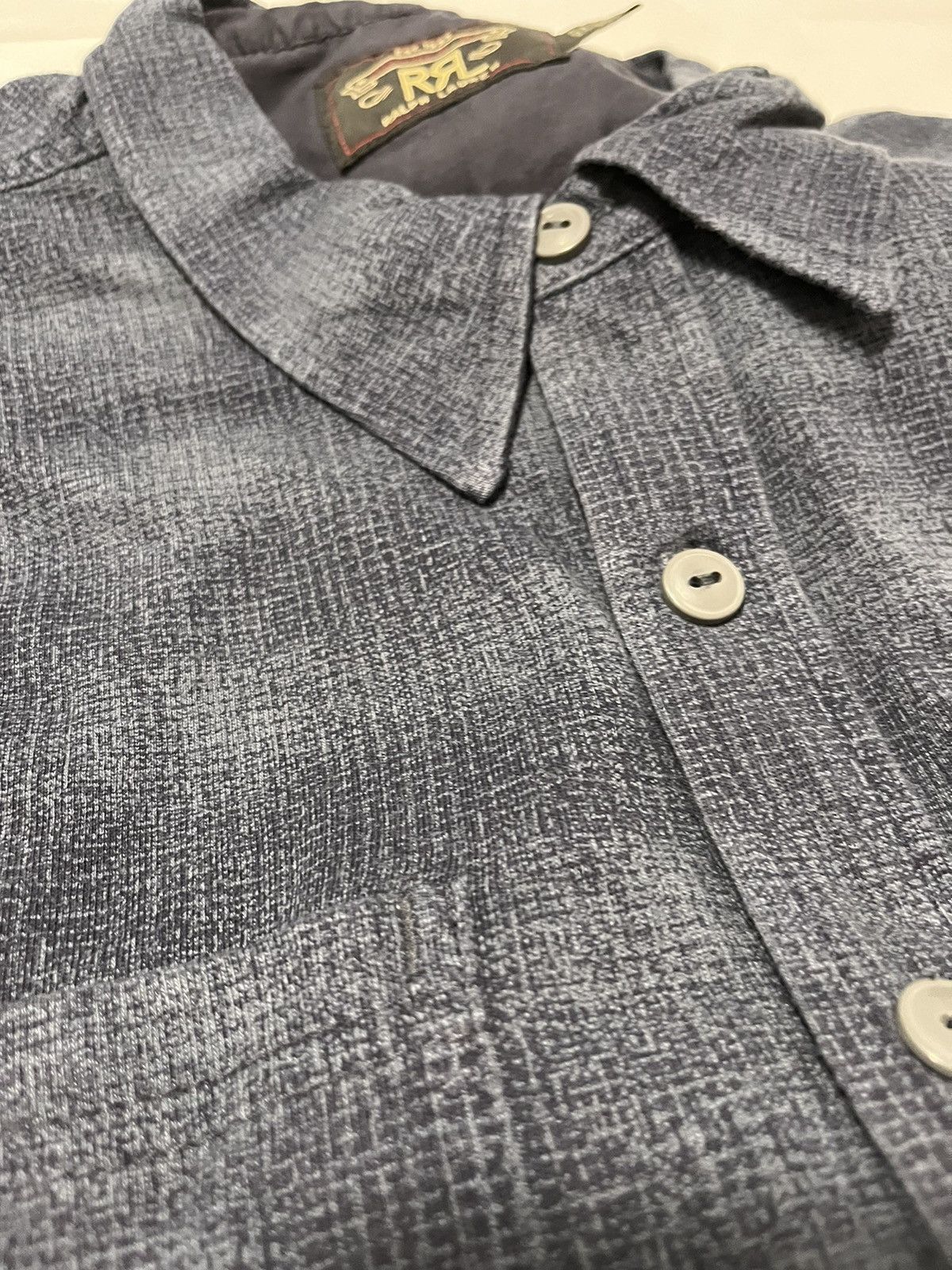 RRL Ralph Lauren RRL PLAID-PRINT JERSEY POPOVER WORKSHIRT