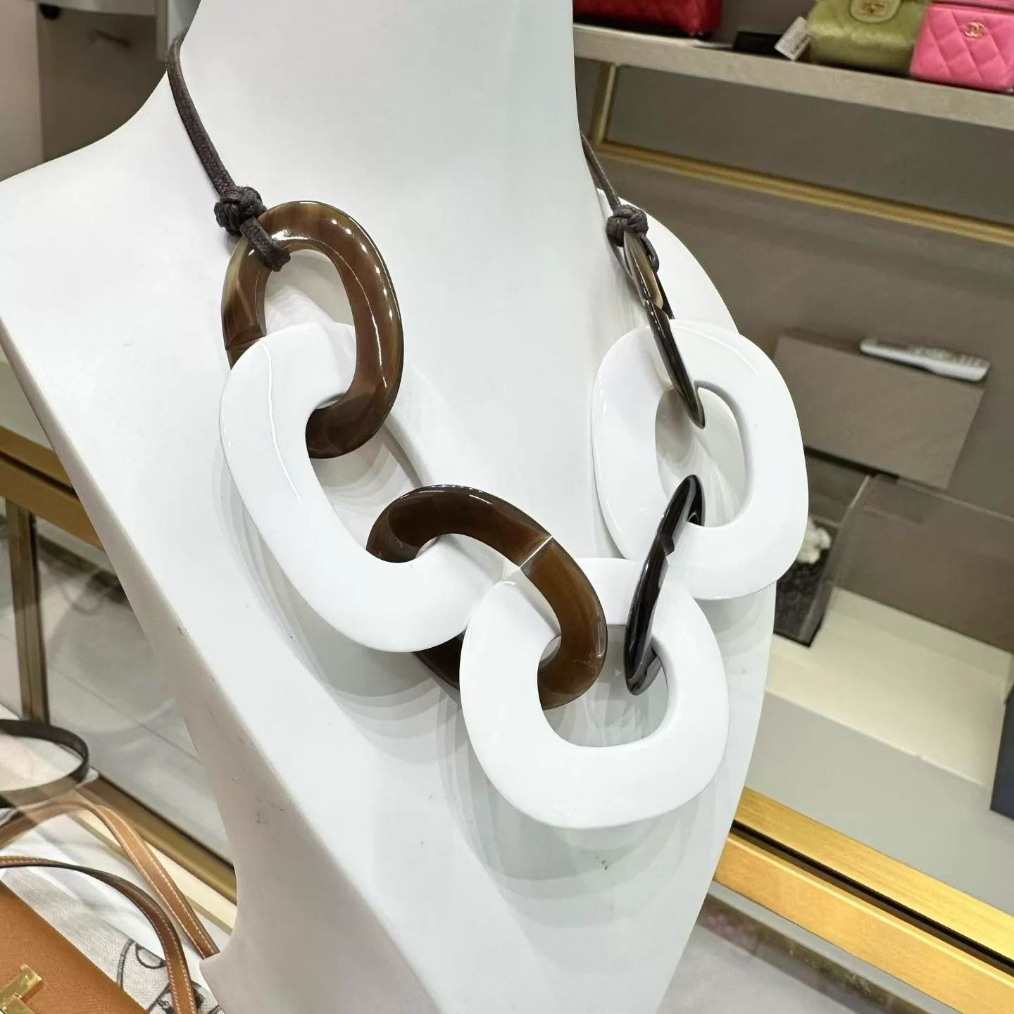Hermes Hermes Pig Nose Horn Necklace Like New AH335 Size ONE SIZE - 3 Thumbnail