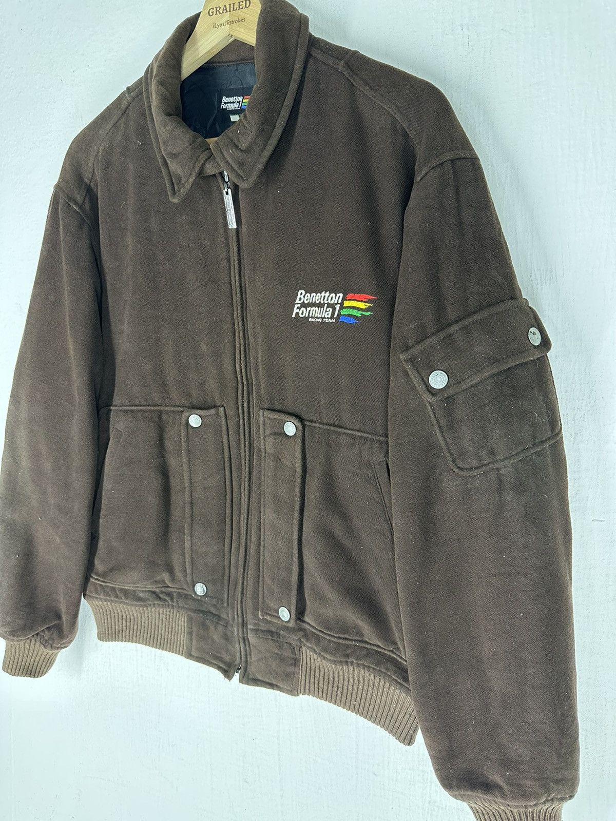 United Colors Of Benetton Vtg Benetton Formula 1 Racing Team Bomber Jacket Size US M / EU 48-50 / 2 - 2 Thumbnail
