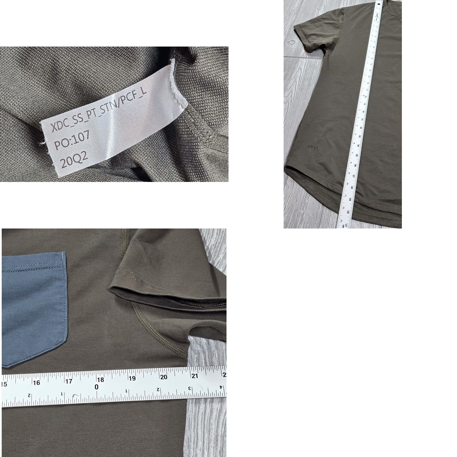 Vintage BYLT Shirt Mens L Drop Cut Short Sleeve Lux Pocket Stretch Activewear Workout Shirt Size US L / EU 52-54 / 3 - 8 Thumbnail