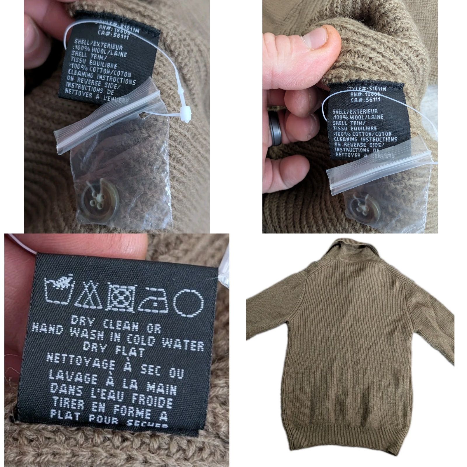 Vintage VINTAGE National Geographic Sweater Men Pullover Knit Wool Army Green Elbow Patch 1/4 Button Cowl Neck M Size US M / EU 48-50 / 2 - 9 Thumbnail