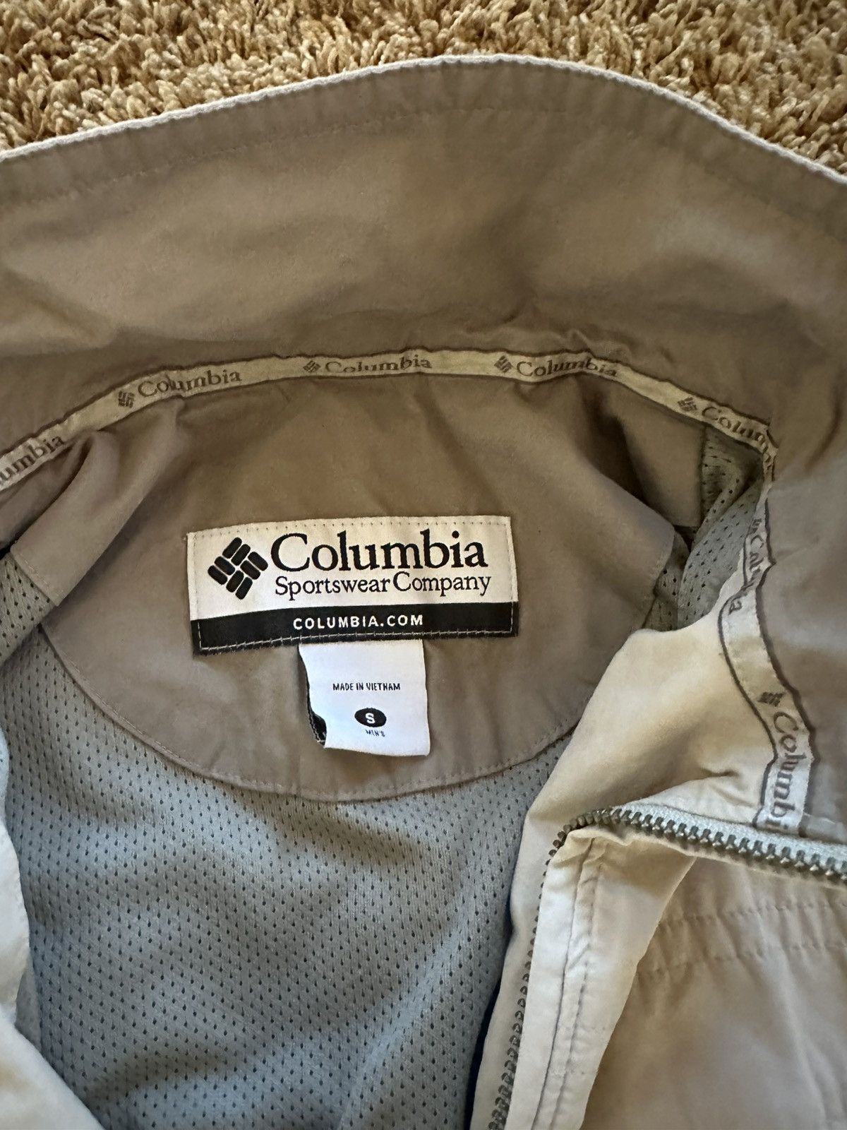 Columbia vintage 90s Workwear hiking mesh lined tan jacket mens S Size US S / EU 44-46 / 1 - 4 Thumbnail