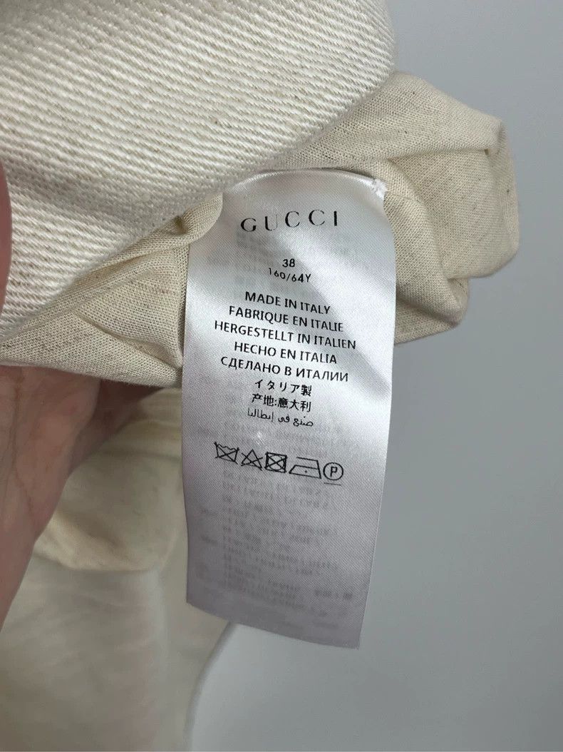 Gucci Gucci White striped letter logo linen pleated skirt 2504-Ne Size 25" / US 0 / IT 36 - 5 Thumbnail