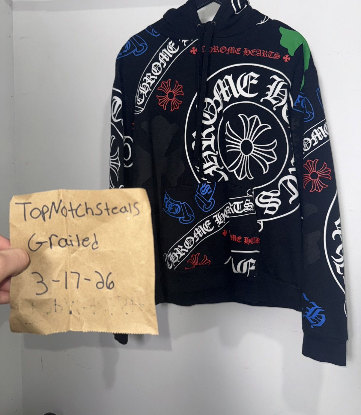 Chrome Hearts black Chrome Hearts Stencil Hoodie Size US M / EU 48-50 / 2 - 1 Thumbnail