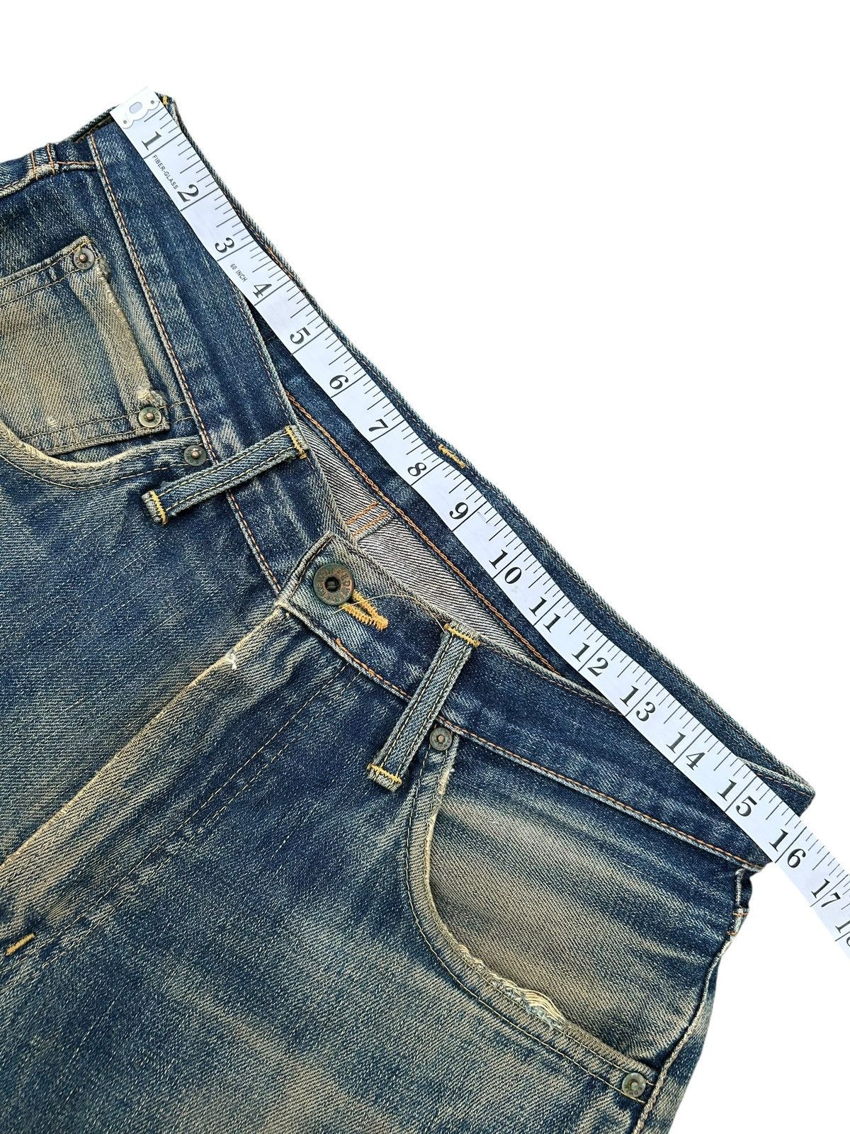 Kapital VINTAGE EDWIN 505X SELVEDGE RUSTY DISTRESSED DENIM JEANS Size US 32 / EU 48 - 19 Thumbnail