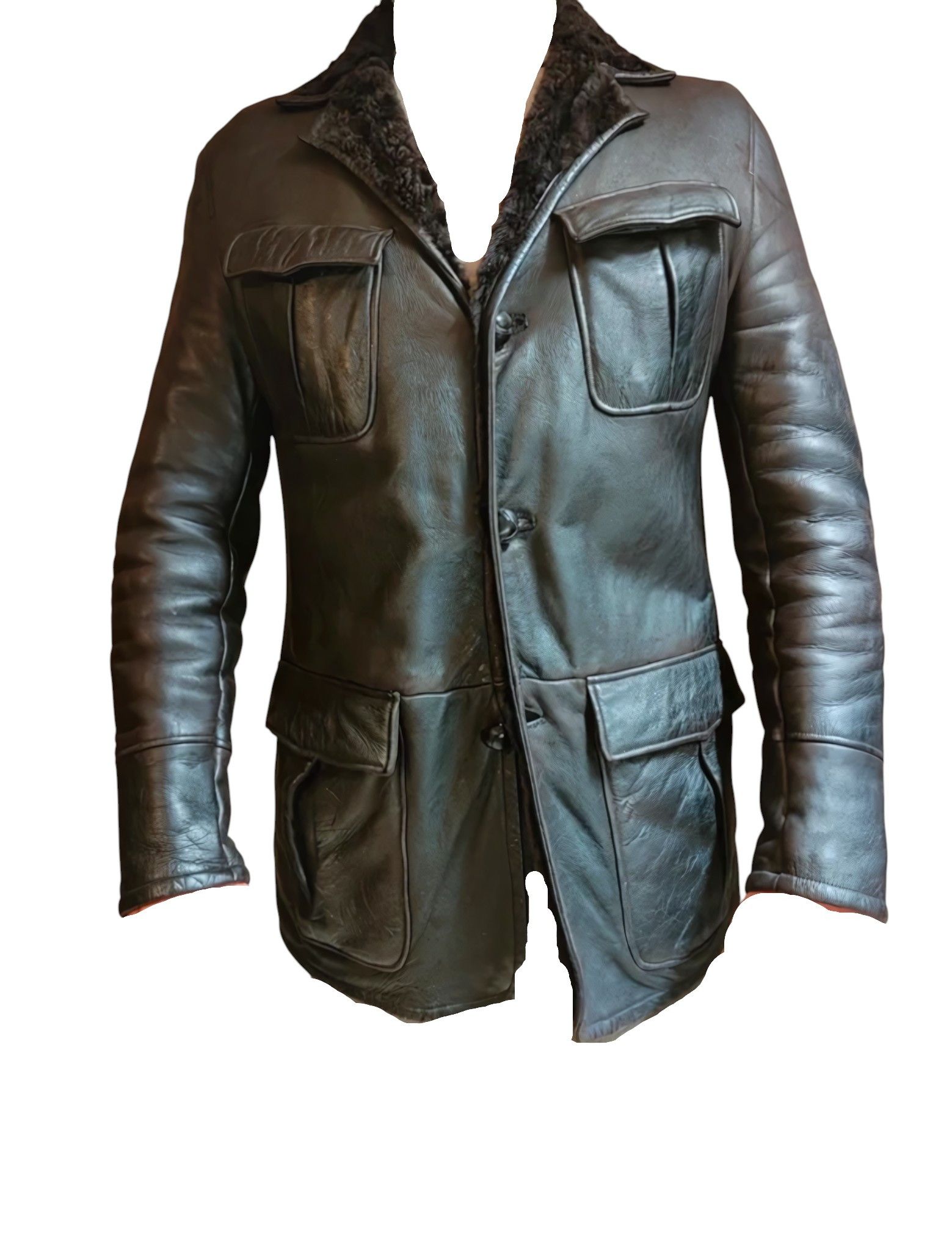 Gucci F/W 2001 SHEARLING LEATHER COAT BY TOM FORD Size US L / EU 52-54 / 3 - 2 Thumbnail
