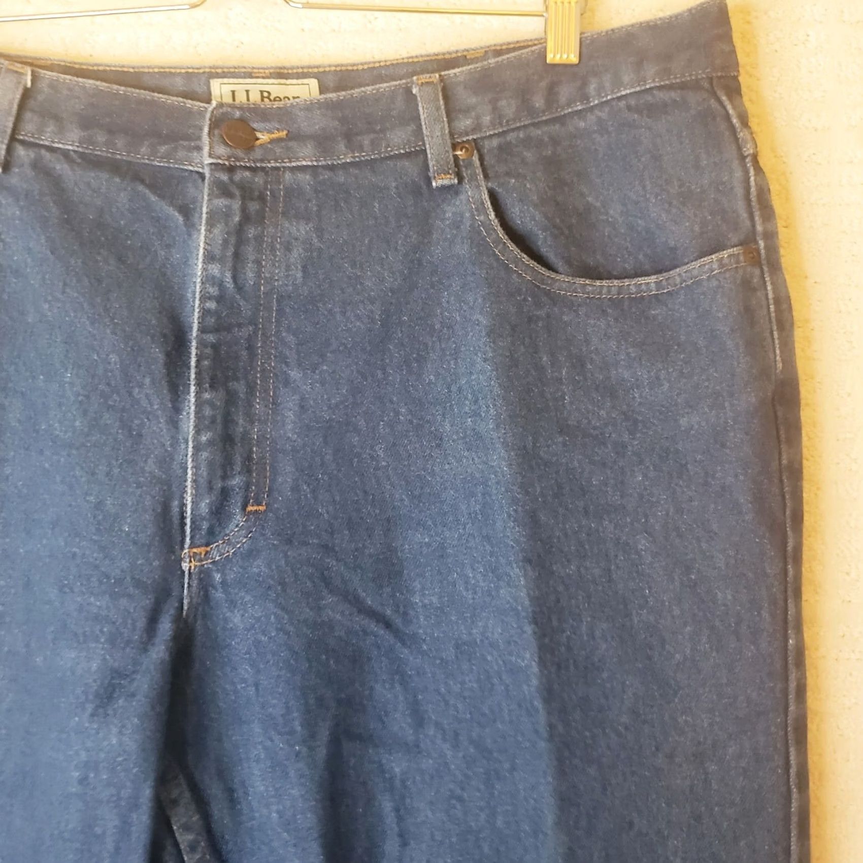 Vintage L.L. Bean Classic Fit Jeans Mens 40x29 Denim Blue 5-Pocket Zip Mid Rise 100% Cotton Jeans Size US 40 / EU 56 - 5 Thumbnail