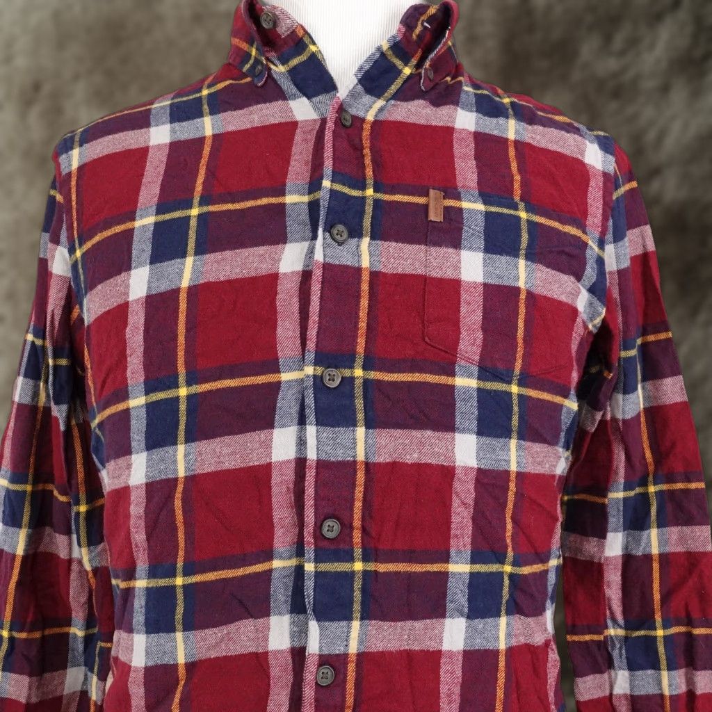 Chaps Chaps Mens Button-Up Shirt Long Sleeve Plaid Flannel Red Cotton M Size US M / EU 48-50 / 2 - 1 Thumbnail