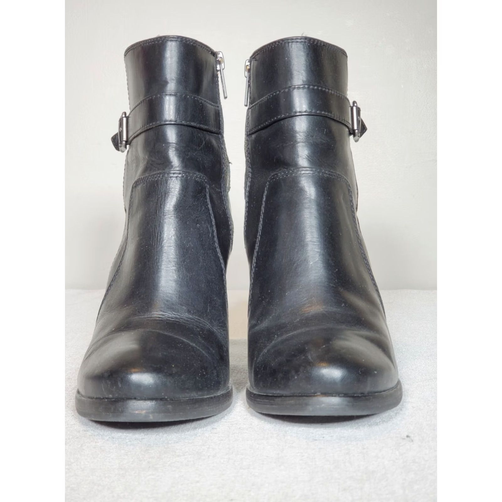 Frye FRYE Patty Riding Bootie Black Leather Zip Ankle Boots 3476983 Women's US 10 M Boots Size US 10 / IT 40 - 6 Thumbnail