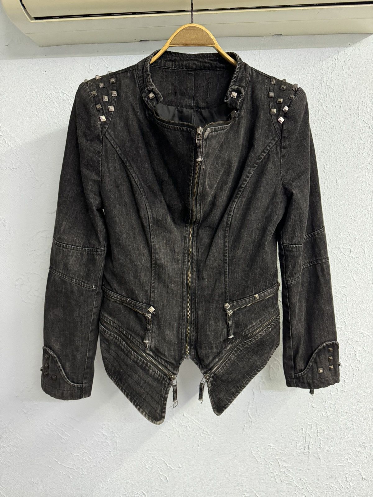 KMRii Vintage Multi-Zip Double Zip Denim Jacket Size US M / EU 48-50 / 2 - 3 Thumbnail